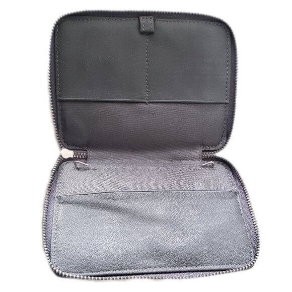 Armani Exchange Wallet - Grey Canvas Zip Around - Picture 3 of 4